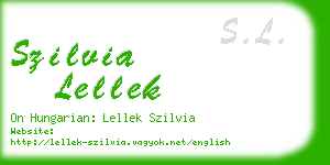szilvia lellek business card